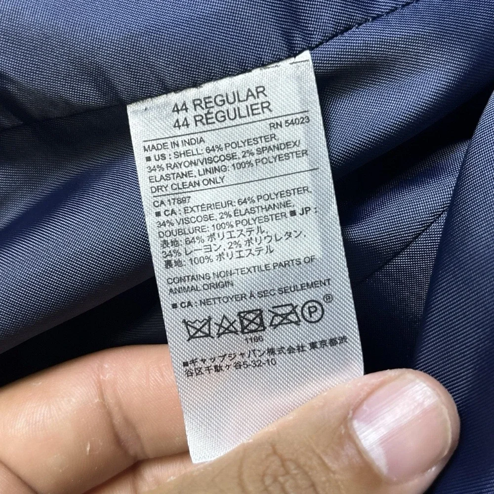 Banana Republic Factory Standard Fit Sport Coat Blazer Navy Blue 44R NWT